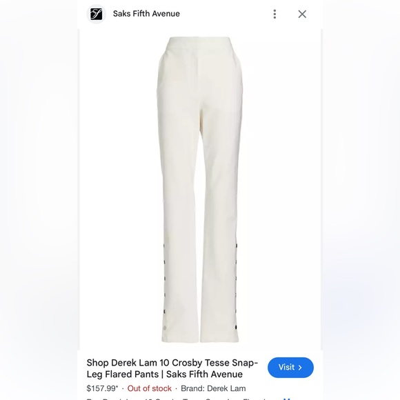 Derek Lam 10 Crosby Tesse Snap-Leg Flared Pants - Picture 9 of 17